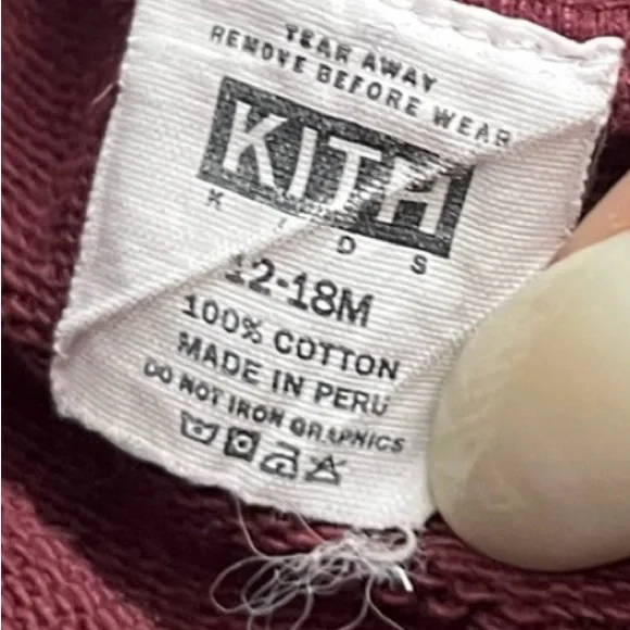 Kith kids burgundy cotton sweatsuit - Picture 3 of 6